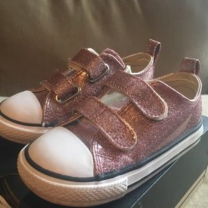 Converse toddler rose gold sneakers